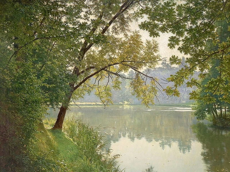 1848-Henri Biva - Mattinata a Villeneuve